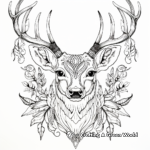 Intricate Mule Deer Head Coloring Pages 3