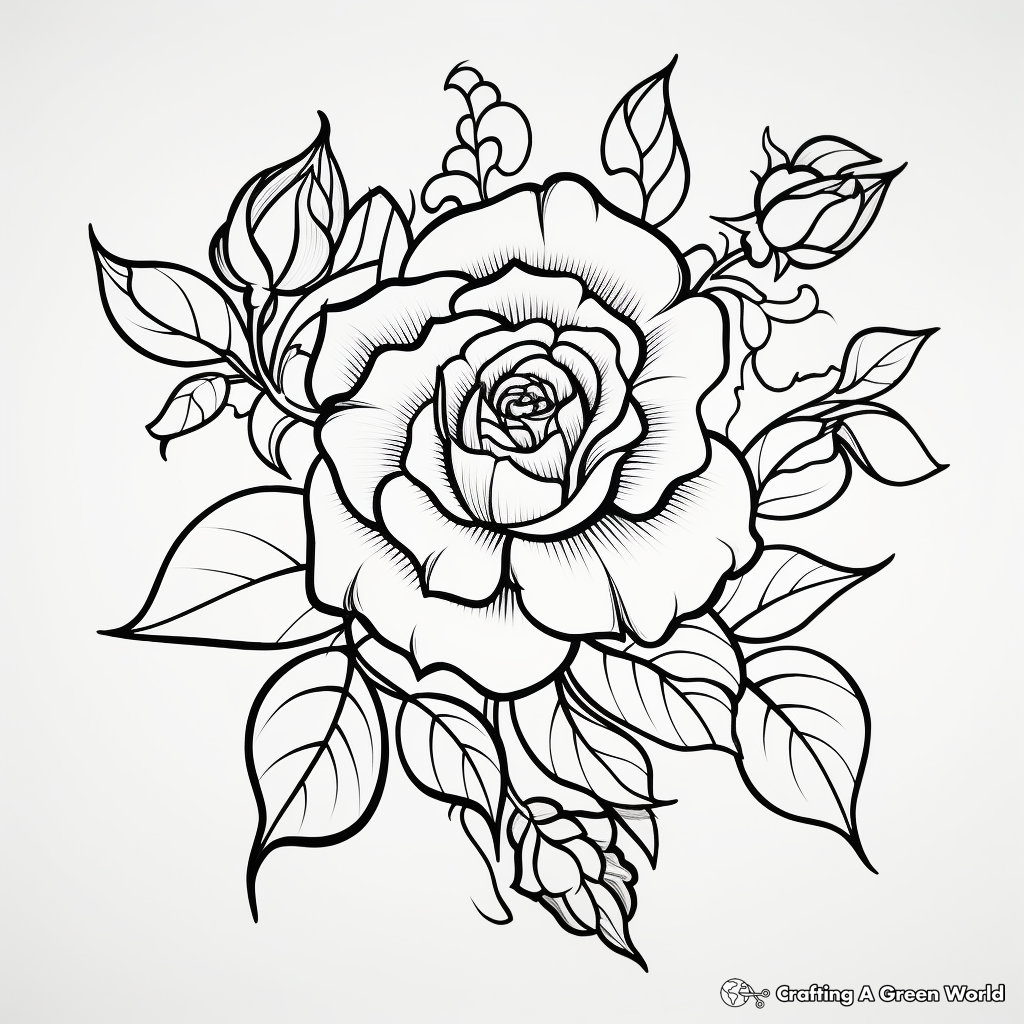 Traditional rose and dagger tattoo design 1227500 Vector Art at Vecteezy