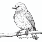 Intricate Northern Flicker Woodpecker Coloring Pages 2