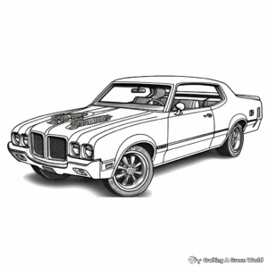 Intricate Oldsmobile 442 Coloring Pages 4