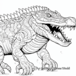 Intricate Outline Sarcosuchus Coloring Pages for Adults 4