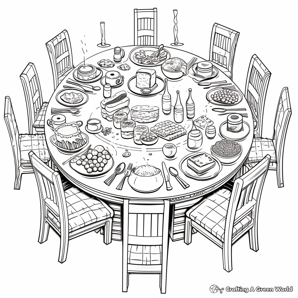 Intricate Passover Meal Coloring Pages 3