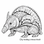 Intricate Patterned Armadillo Coloring Pages 3
