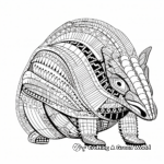 Intricate Patterned Armadillo Coloring Pages 4