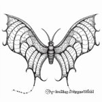 Intricate Patterns Bat Wings Coloring Sheets 3