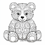 Intricate Patterns Teddy Bear Coloring Pages for Adults 1