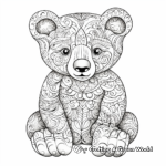 Intricate Patterns Teddy Bear Coloring Pages for Adults 4