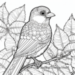 Intricate Patterns: Black Capped Chickadee Coloring Pages for Adults 1