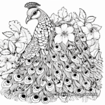 Intricate Peacock Coloring Pages for Relaxation 2