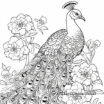 Intricate Peacock Coloring Pages for Relaxation 3