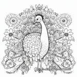 Intricate Peacock Coloring Pages for Relaxation 4