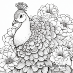 Intricate Peacock Designs Coloring for Adults 4