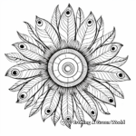 Intricate Peacock Feather Mandala Coloring Pages 3