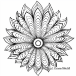Intricate Peacock Feather Mandala Coloring Pages 4