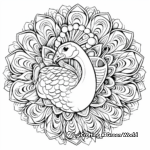 Intricate Peacock Mandala Coloring Pages 1