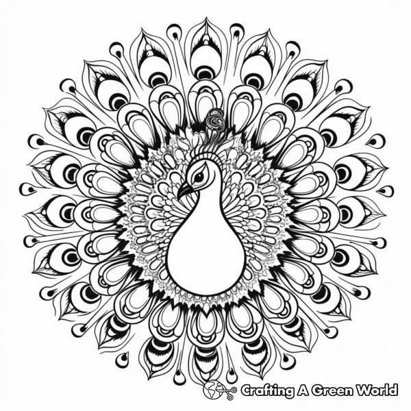 Peacock Coloring Pages - Free &amp; Printable!