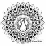Intricate Peacock Mandala Coloring Pages 4
