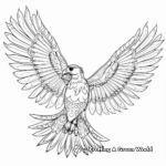 Intricate Philippine Eagle in the Air Coloring Pages 1