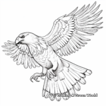Intricate Philippine Eagle in the Air Coloring Pages 4