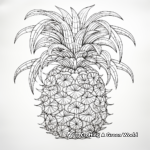 Intricate Pineapple Coloring Pages 2