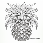 Intricate Pineapple Coloring Pages 4