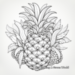 Intricate Pineapple Coloring Pages for Adults 1