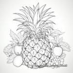 Intricate Pineapple Coloring Pages for Adults 2