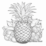Intricate Pineapple Coloring Pages for Adults 3