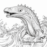 Intricate Plotosaurus Coloring Pages for Experts 4