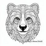 Intricate Polar Bear Face Coloring Pages 3