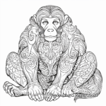 Intricate Proboscis Monkey Coloring Pages 3