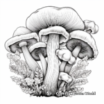 Intricate Psilocybin Mushroom Coloring Sheets 4