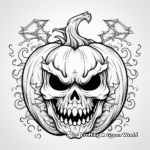 Intricate Pumpkin Designs for Halloween Coloring 1