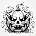 Intricate Pumpkin Designs for Halloween Coloring 2