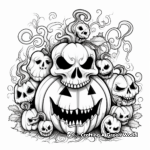 Intricate Pumpkin Designs for Halloween Coloring 3