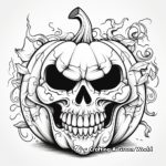 Intricate Pumpkin Designs for Halloween Coloring 4