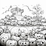 Intricate Pumpkin Patch Coloring Pages for Adults 2