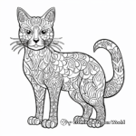 Intricate Russian Blue Cat Coloring Pages 2