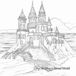 Intricate Sandcastle Beach Coloring Pages 2