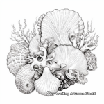 Intricate Sea Shell Coloring Pages for Adults 3