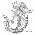 Intricate Seahorse Cartoon Coloring Pages 2