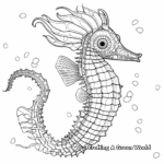 Intricate Seahorse Cartoon Coloring Pages 4