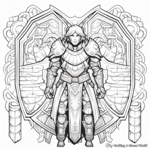 Intricate Shield of Faith Coloring Pages 3