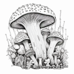 Intricate Shiitake Mushroom Coloring Pages 1