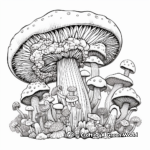 Intricate Shiitake Mushroom Coloring Pages 3