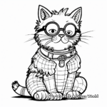 Intricate Simon's Cat Coloring Pages for Adults 3