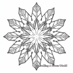 Intricate Snow Crystal Winter Solstice Coloring Pages 1