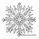 Intricate Snow Crystal Winter Solstice Coloring Pages 3