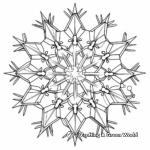 Intricate Snow Crystal Winter Solstice Coloring Pages 4