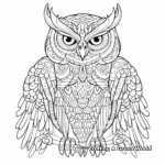 Intricate Snowy Owl Coloring Pages 2
